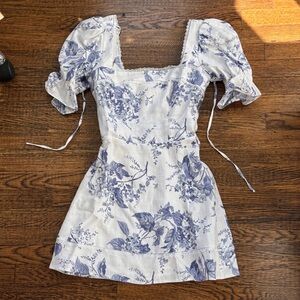 Reformation Evianna Linen Dress in Lupine